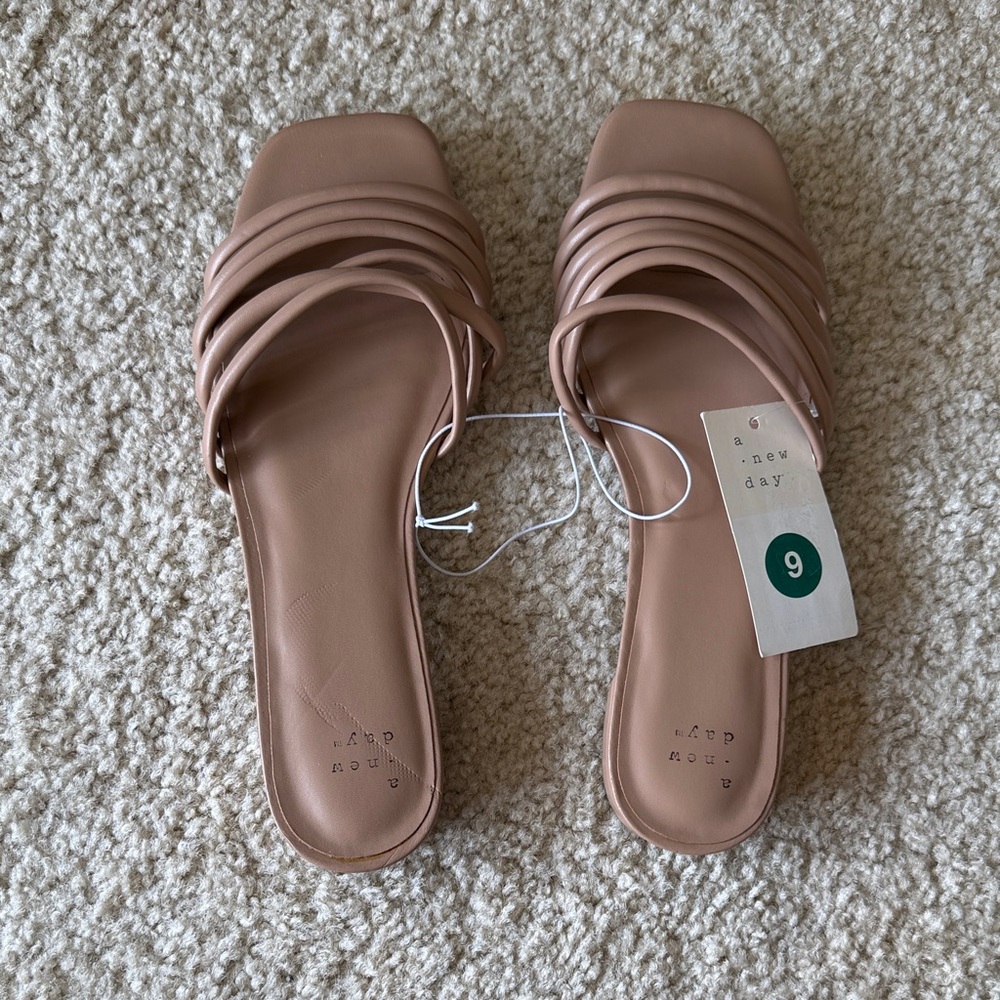 A New Day Women's Nude Slide Sandals